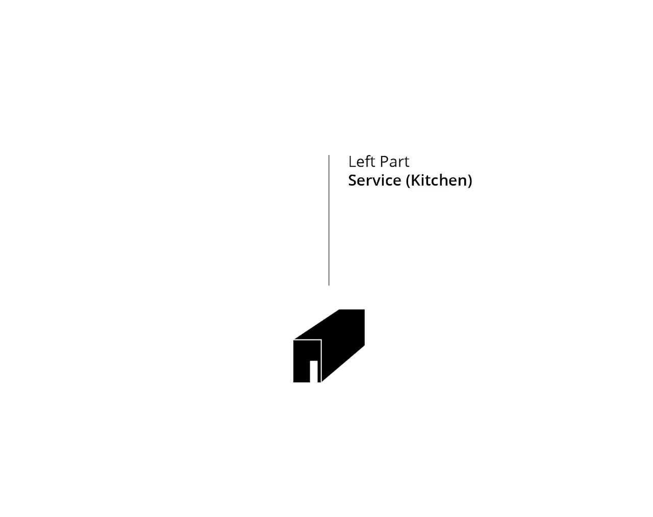 Left part — service and kitchen