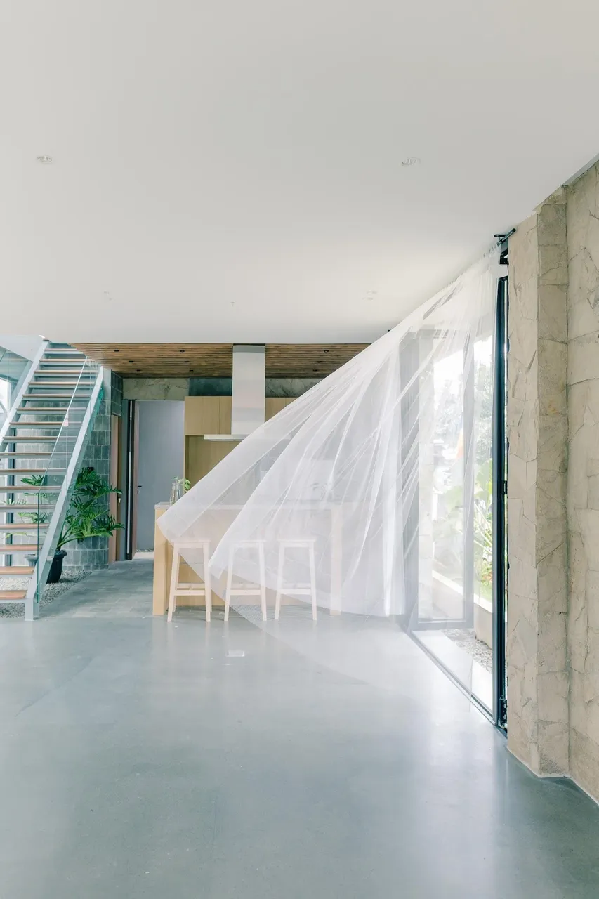 Rumasoka — indoor corridor, stone wall and stair